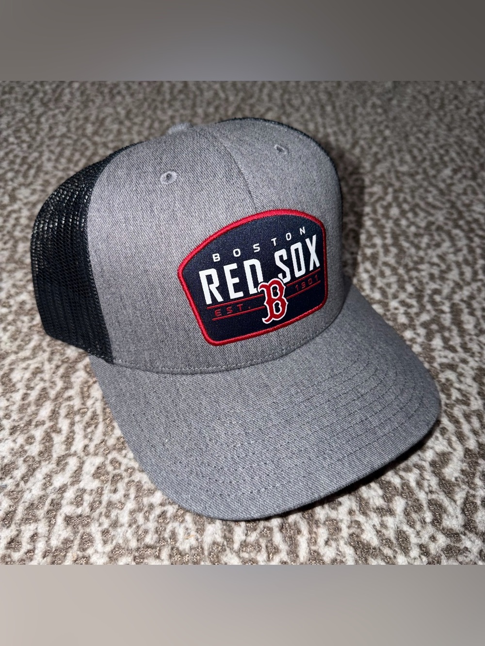 Boston Red Sox Grey & Black Trucker Hat